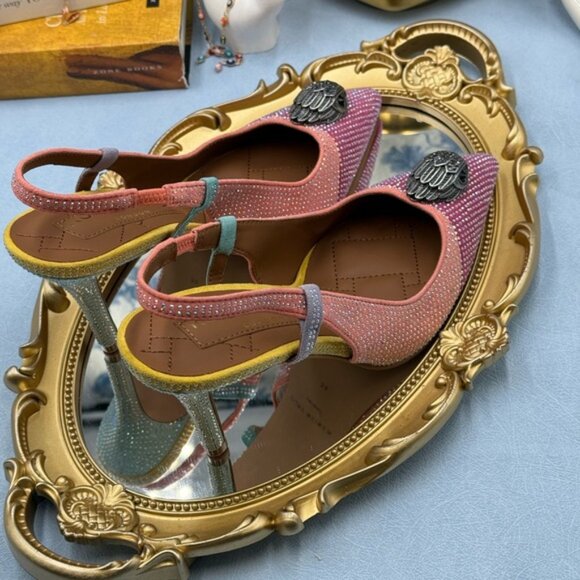 🆕 KURT GEIGER LONDON 🧿 NWOB Belgravia Crystal Embellished Slingback, Sz 36 US6 - Picture 8 of 15